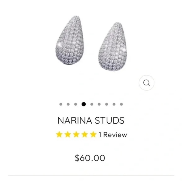 Jewels by Sunaina NARINA 2” Studs Earrings Gold - Picture 3 of 6